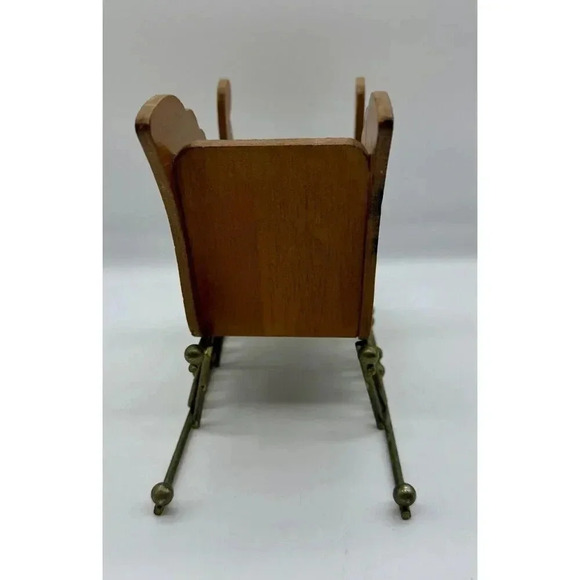 Wood Sleigh Holly Leaves Merry Christmas Vintage 1988 Summit Collection See Note - Picture 3 of 9